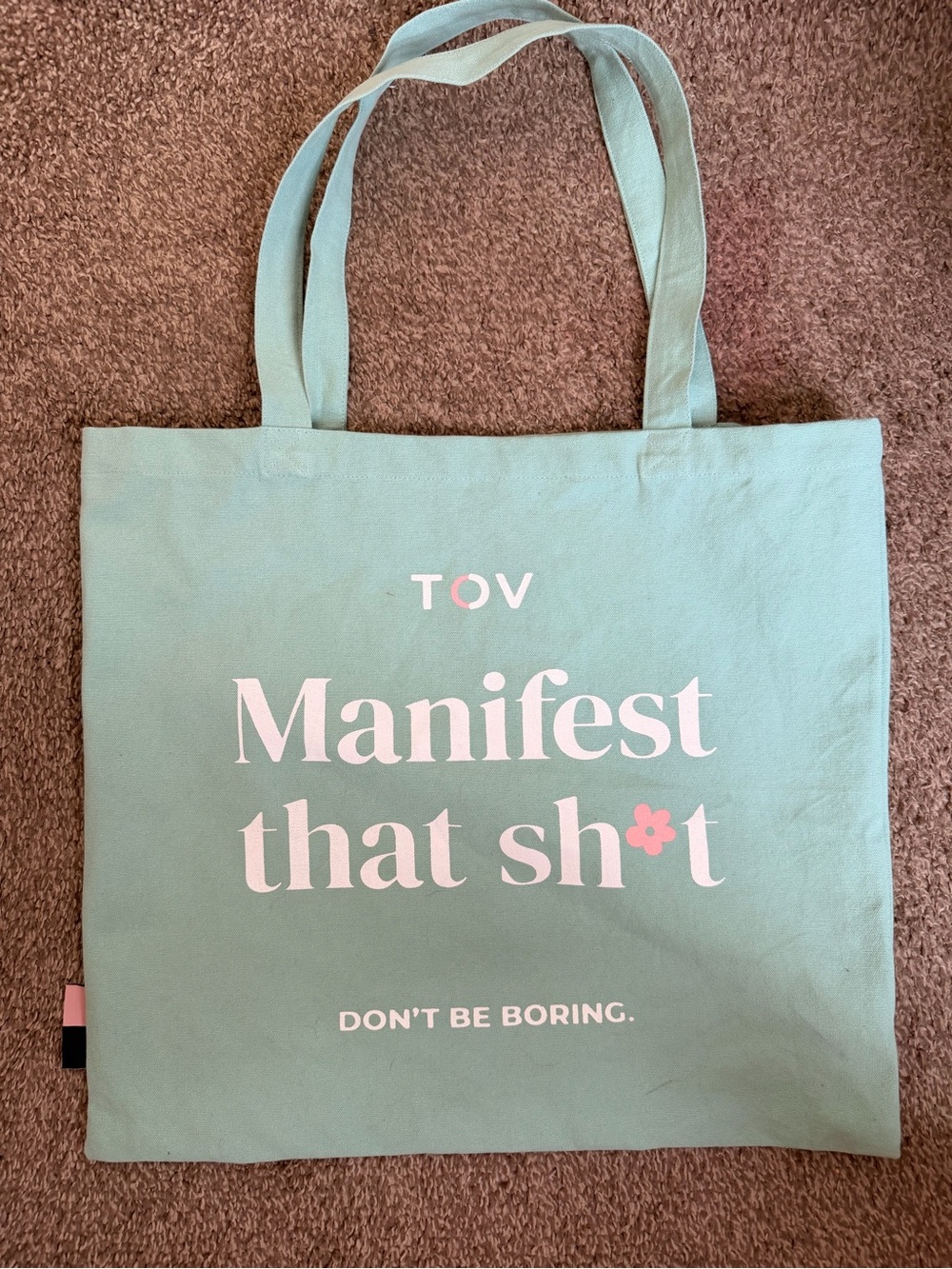 TOV Mint Canvas Tote - Manifest That Sh*t